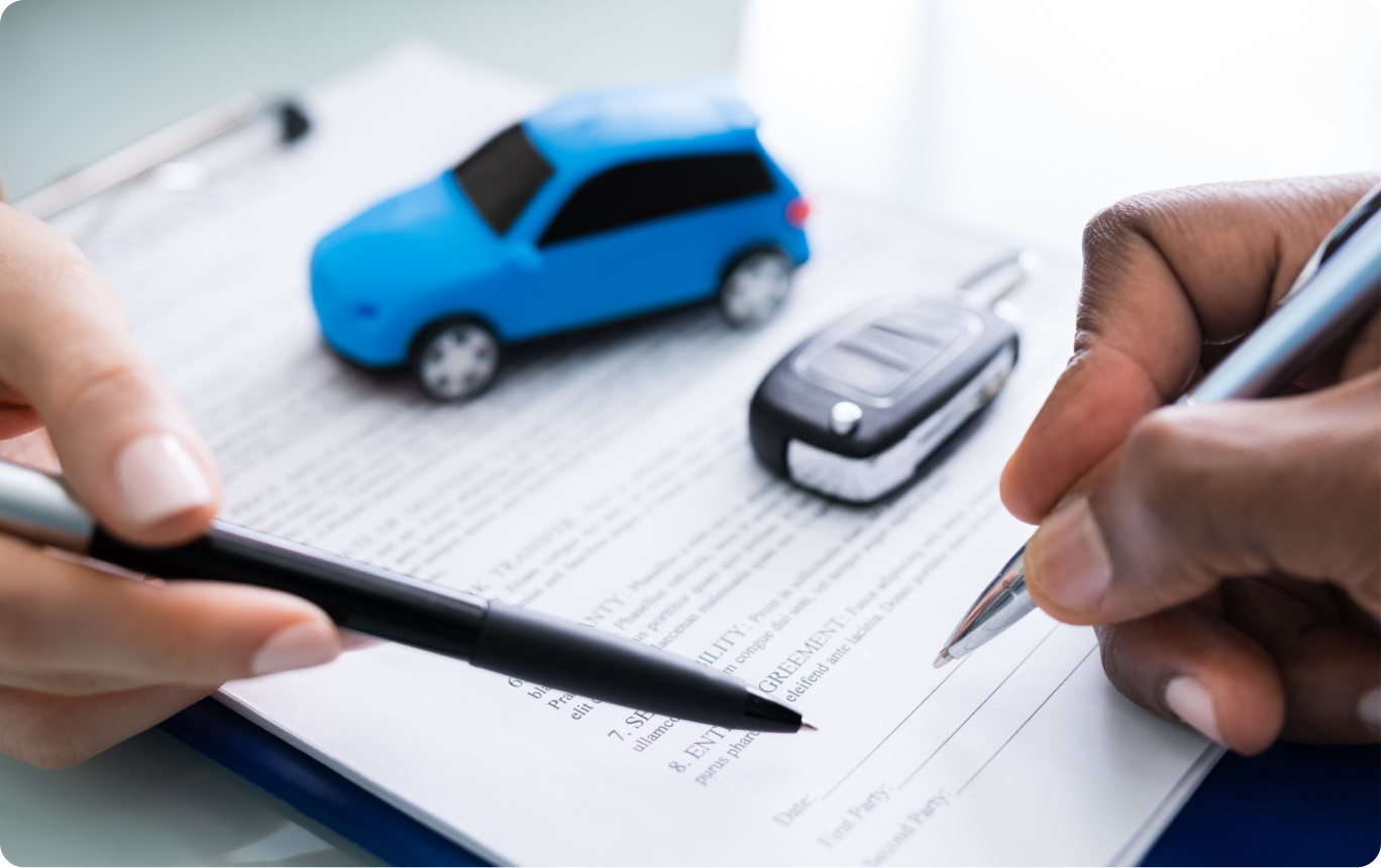 Professional woman at a desk, reviewing documents