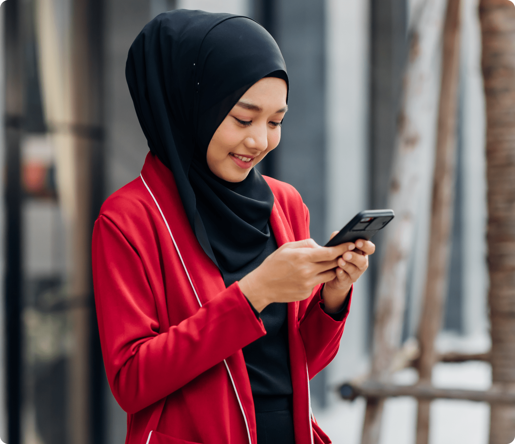 Woman working on laptop