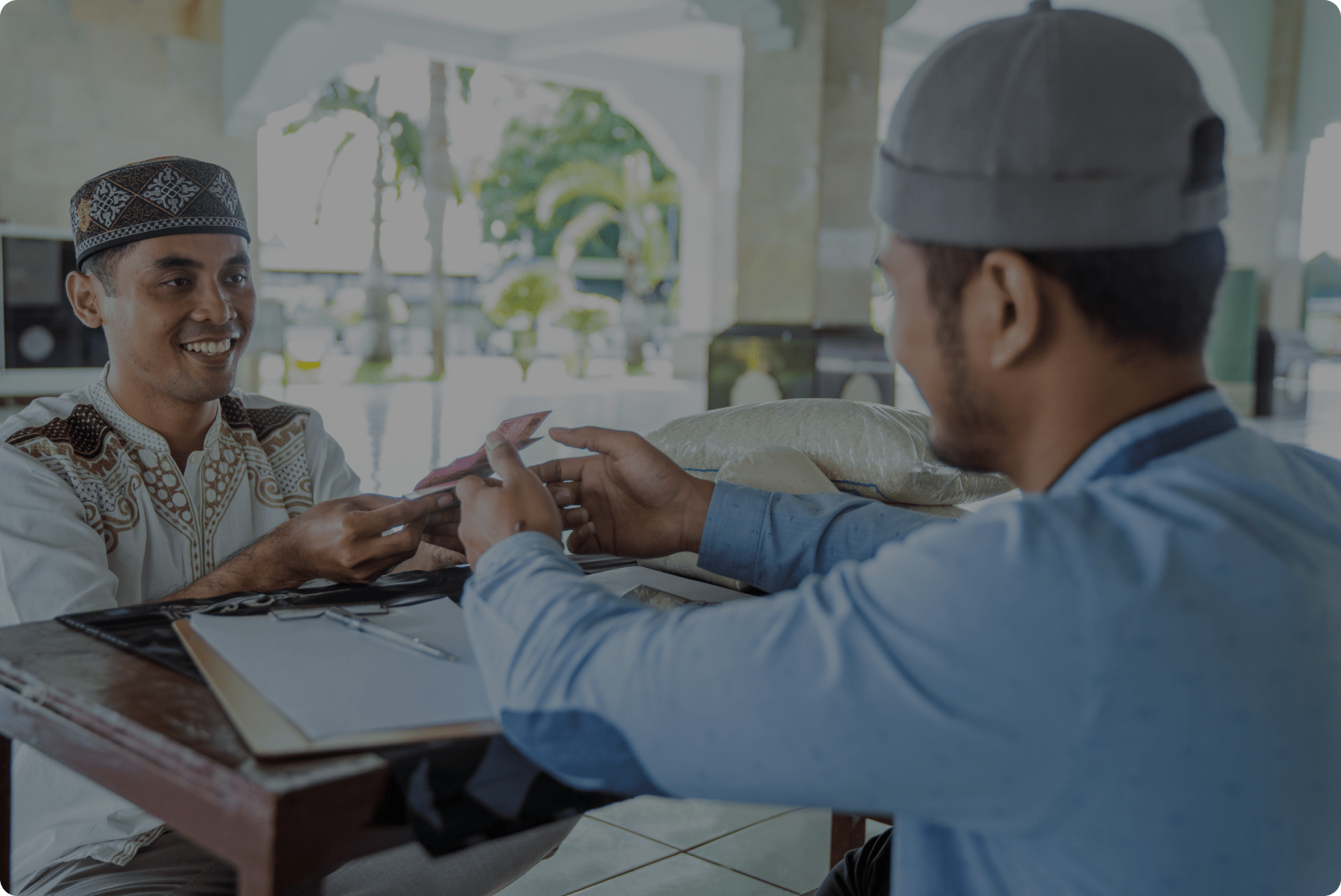 Two professionals in discussion about personal loans